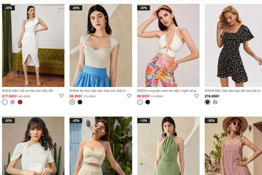 Website kinh doanh quần áo online