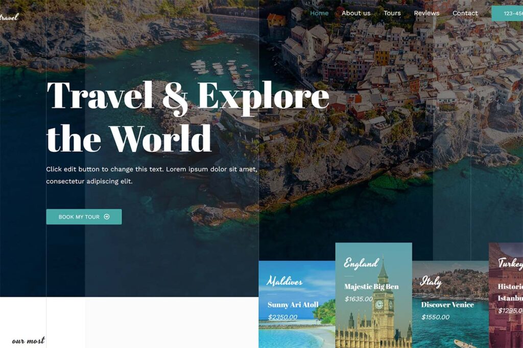 Astra WordPress theme du lịch