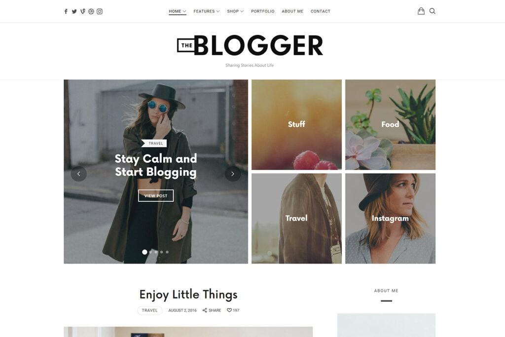 TheBlogger Theme WordPress Blog