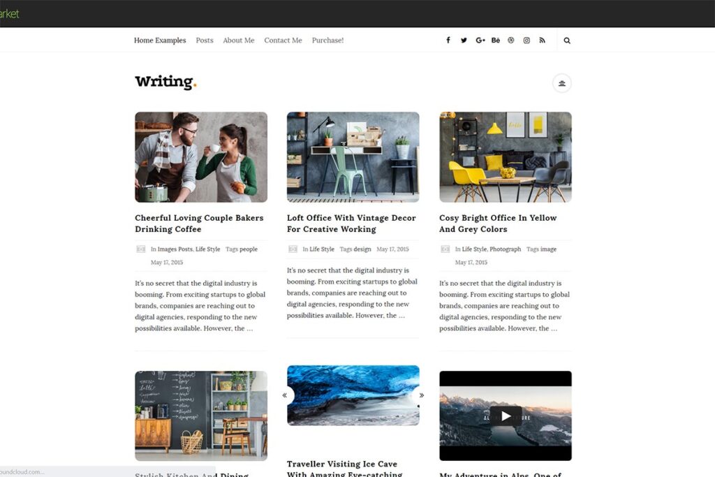writing theme WordPress blog dep 3
